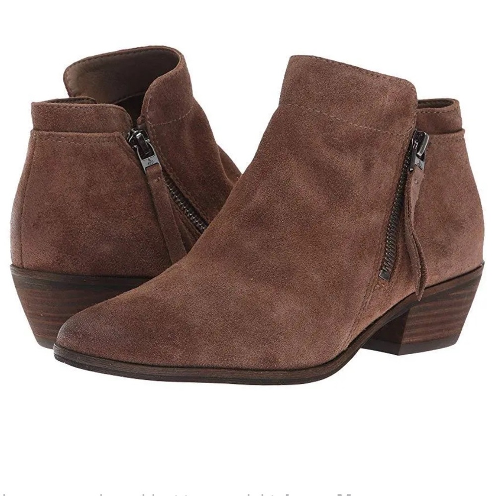 Sam Edelman Womens Packer Suede Almond Toe Ankle Boots 6